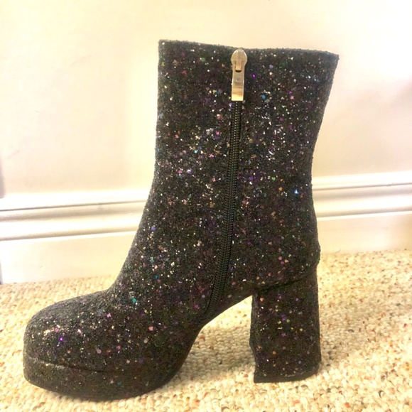 glitter ankle boots - never worn - Picture 2 of 3
